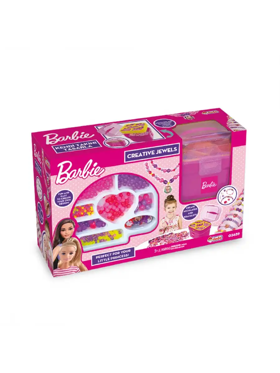 Barbie Sepetli Takı Seti - Dede Takı Seti - Boncuk Kolye Seti - Barbie Oyuncakları