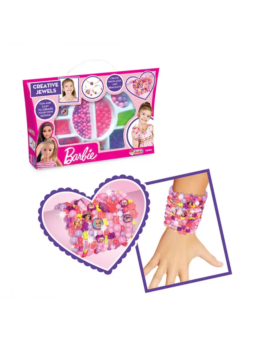 Barbie Takı Seti Küçük El Çantası - Dede Takı Seti - Boncuk Kolye Seti - Barbie Oyuncakları