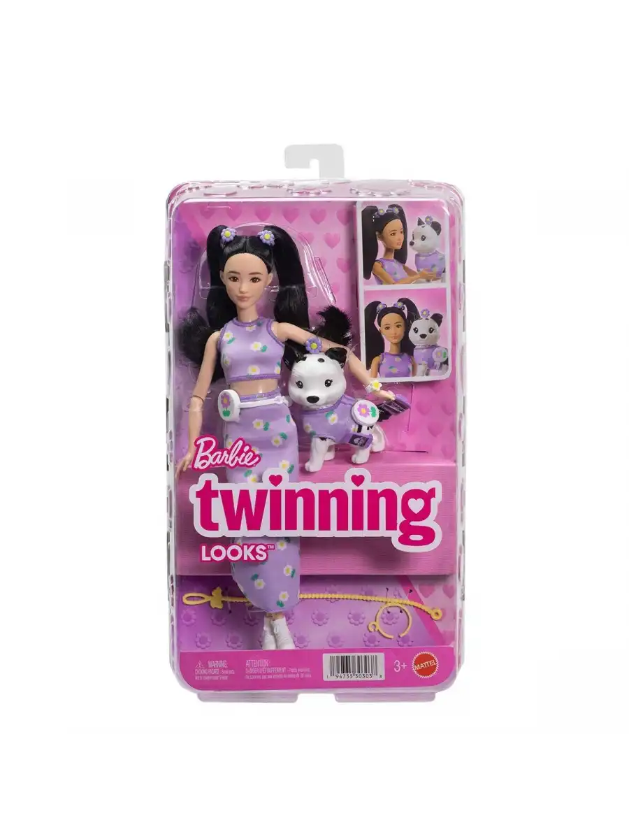 Barbie Twinning Looks - Çiçek Teması JFP39 - Barbie Oyuncak Barbie Bebek