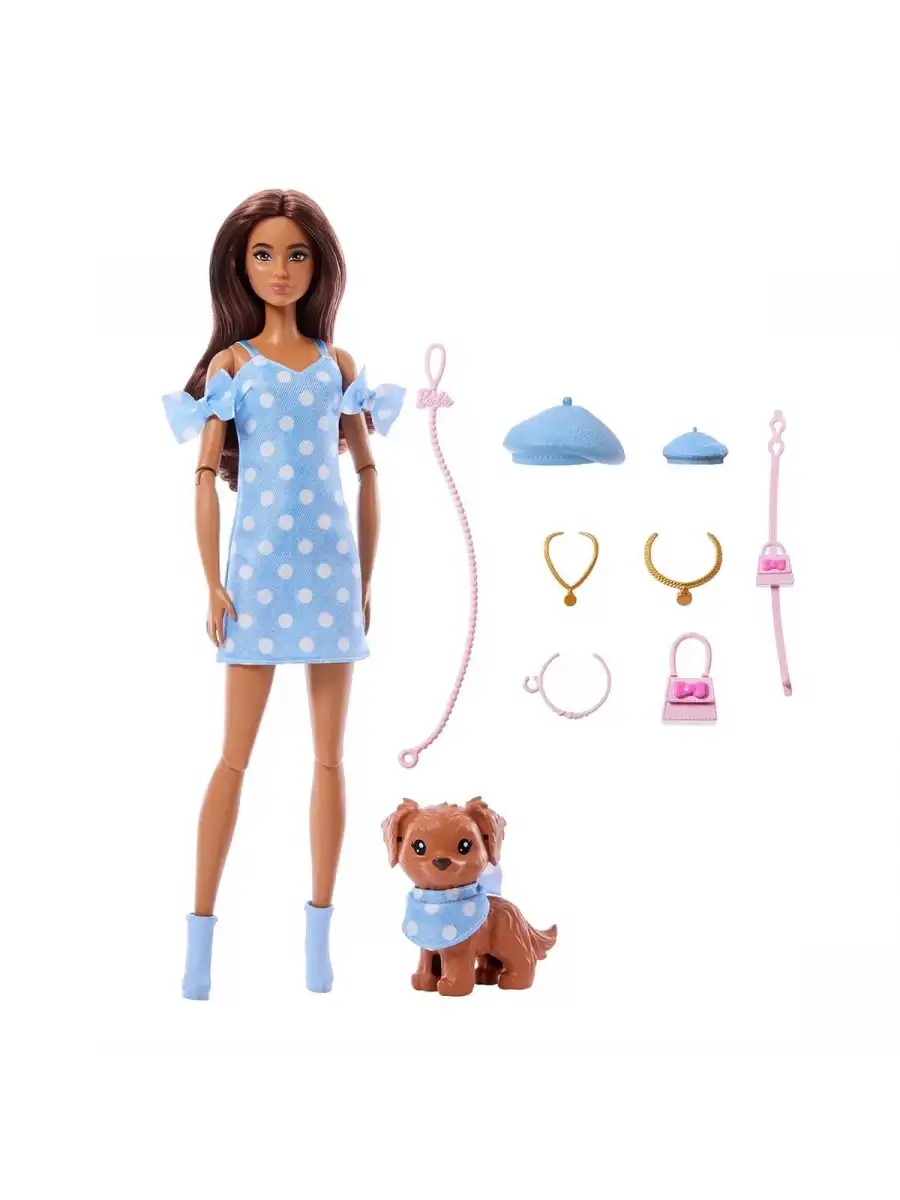 Barbie Twinning Looks - Puantiye Teması JFP38 - Barbie Oyuncak Barbie Bebek