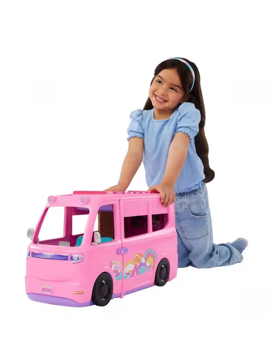 Barbienin Yeni Rüya Karavanı HRJ78 - Barbie Bebek Barbie Karavanı Baribe Tatil Seti
