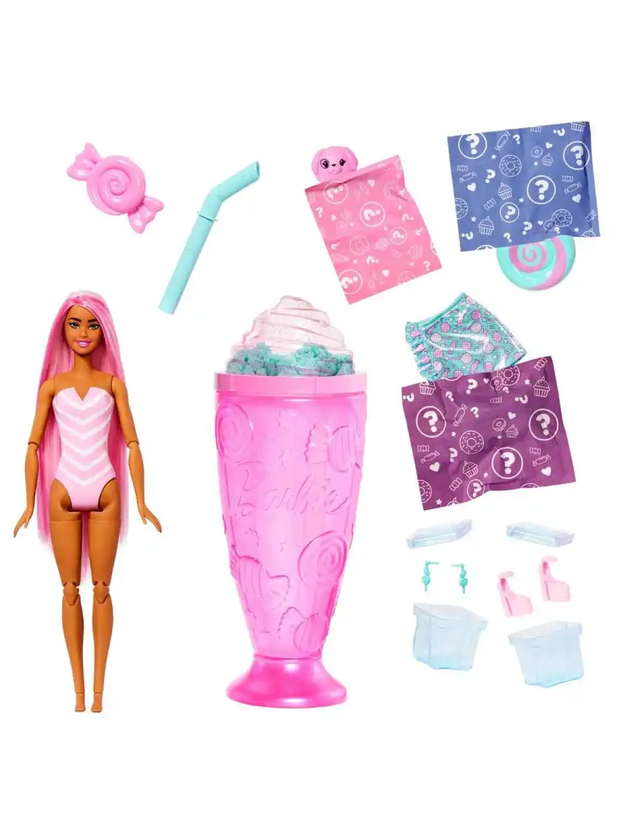 Barbie Pop Reveal Atıştırmalık Serisi JFY00 - Barbie Bebek Barbie Renk Değiştiren Süpriz Paket