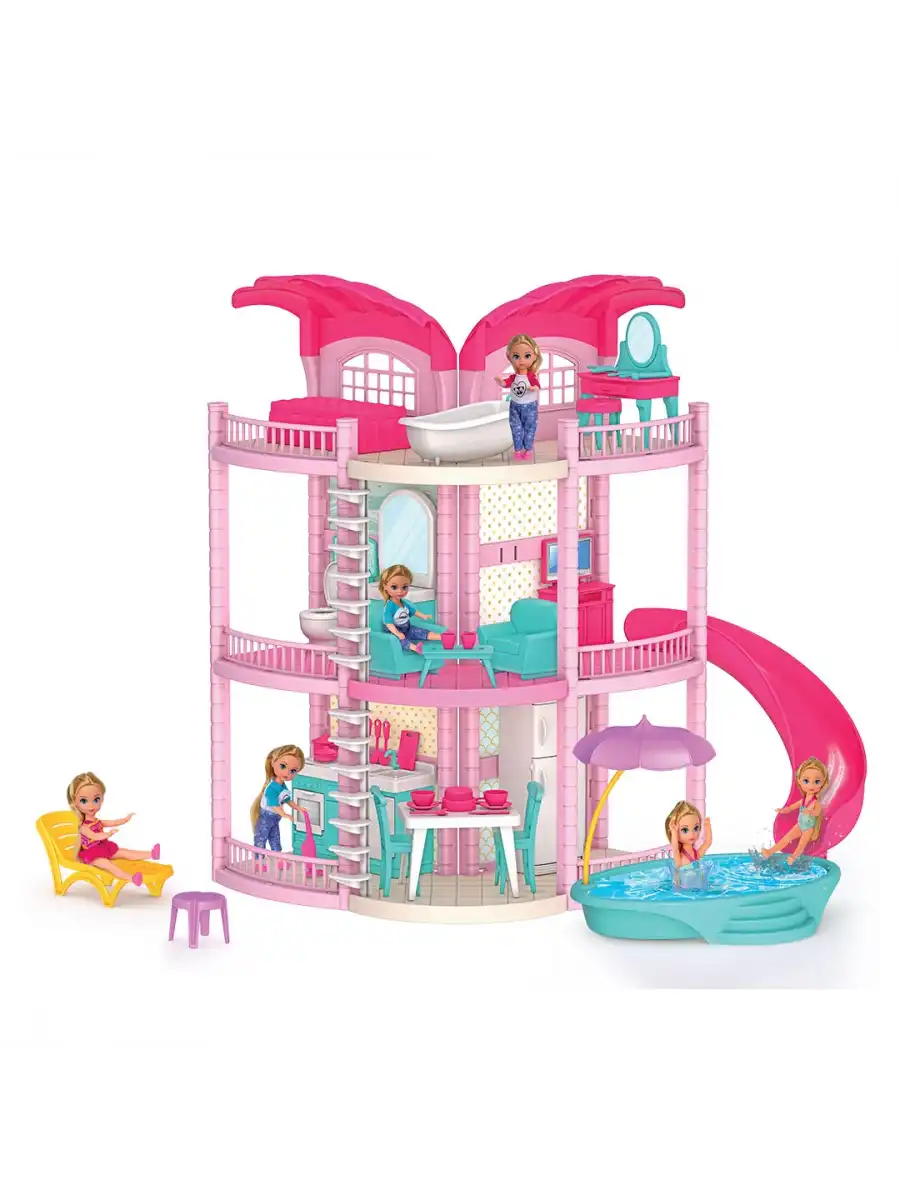 Bellanın Hawai Evi - Bella Oyuncak Ev - Barbie Ev Seti - Bellanın Hawai Evi - Bella Havuzlu Hawai Evi