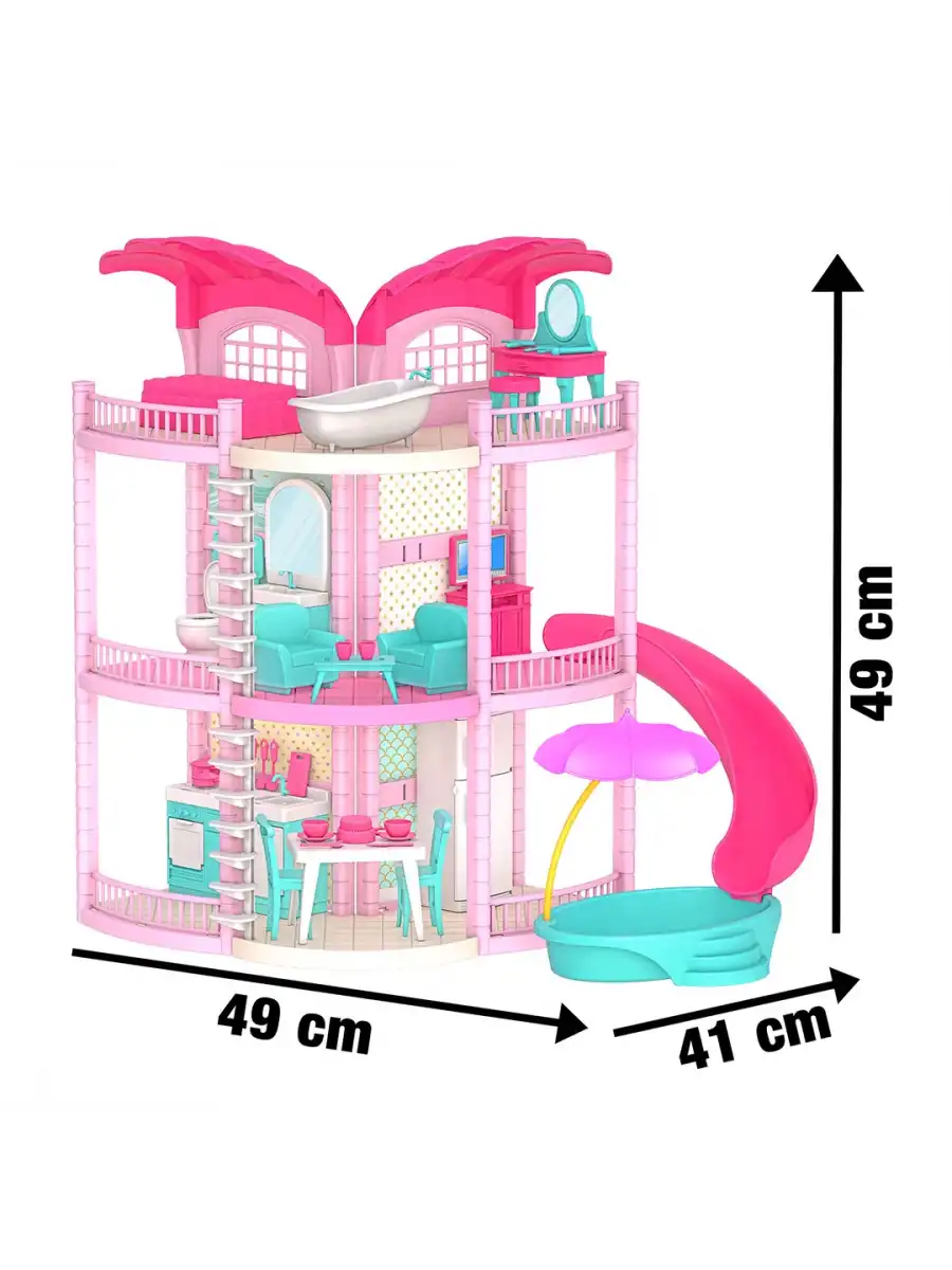 Bellanın Hawai Evi - Bella Oyuncak Ev - Barbie Ev Seti - Bellanın Hawai Evi - Bella Havuzlu Hawai Evi