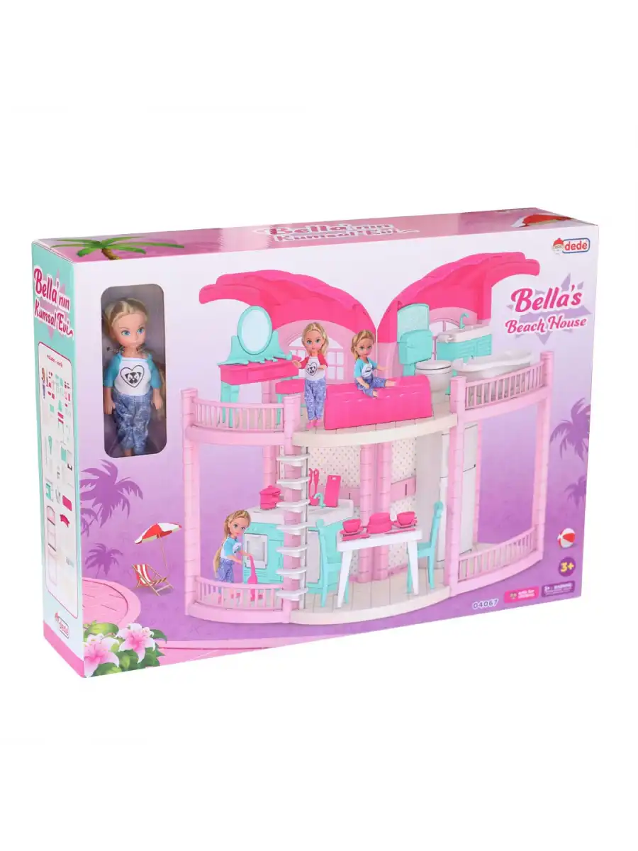 Bellanın Kumsal Evi - Bella Oyuncak Ev - Barbie Ev Seti - Bellanın Kumsal Evi - Bella 2 Katlı Evi