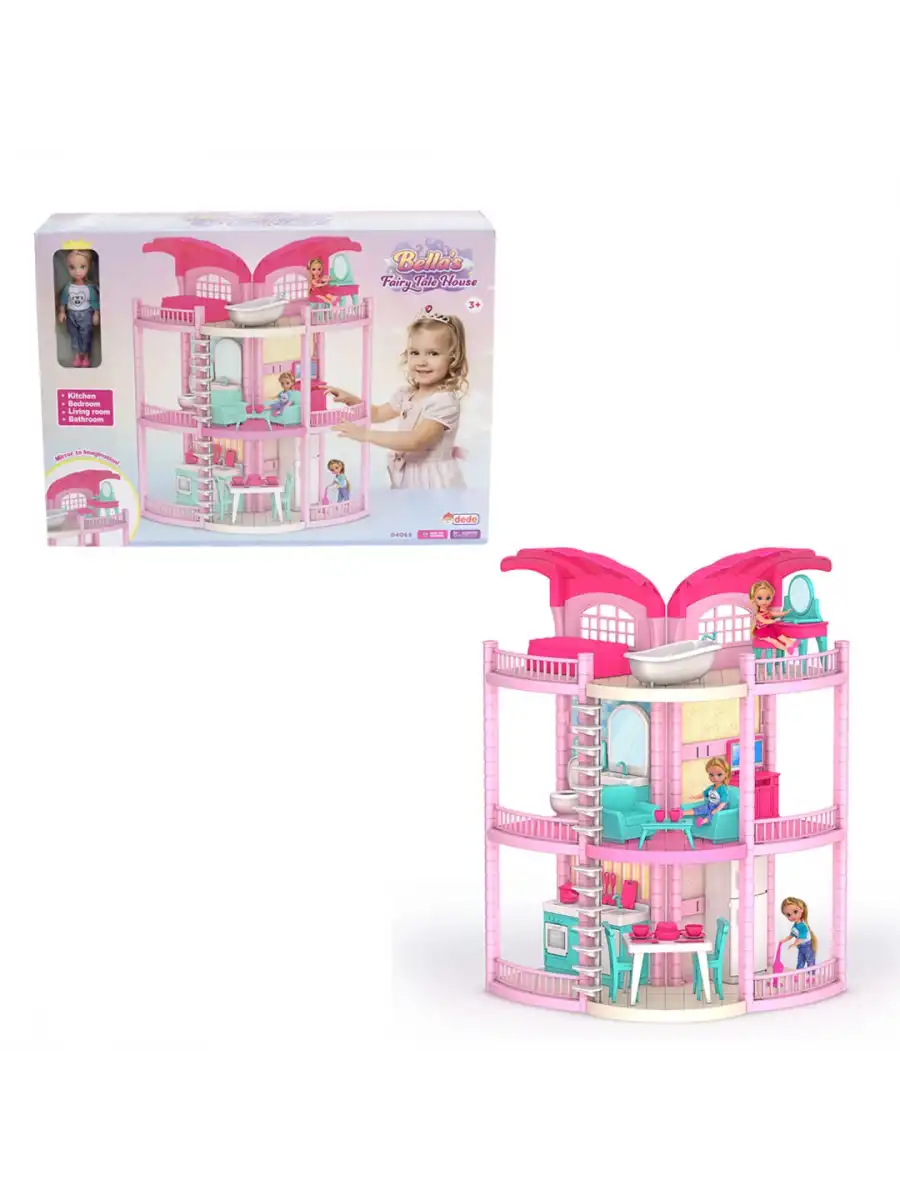 Bellanın Masal Evi - Bella Oyuncak Ev - Barbie Ev Seti - Bellanın Masal Evi - Bella 3 Katlı Evi