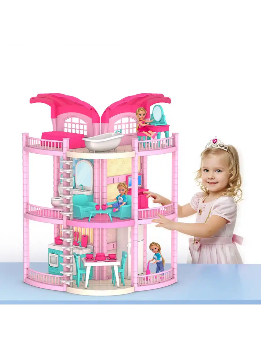 Bellanın Masal Evi - Bella Oyuncak Ev - Barbie Ev Seti - Bellanın Masal Evi - Bella 3 Katlı Evi