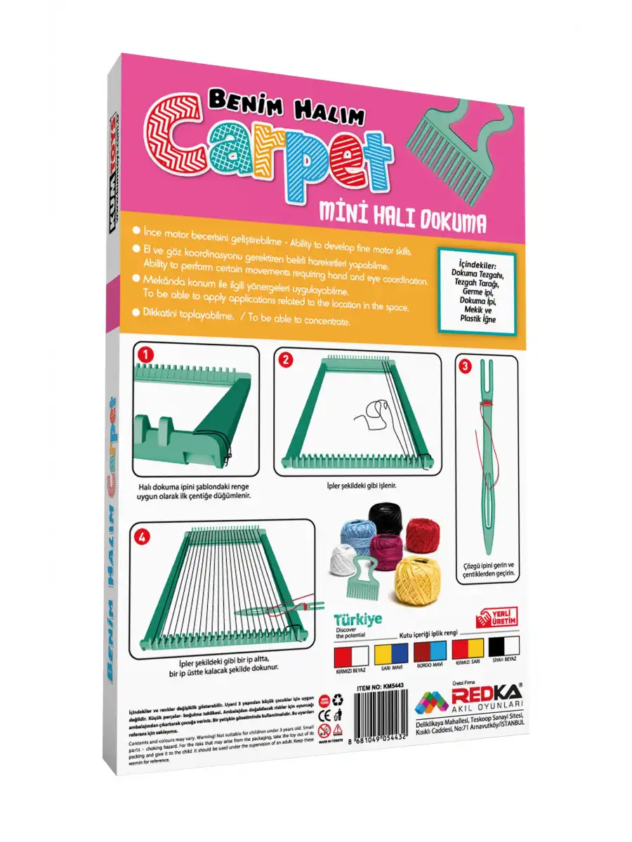 Benim Halım Carpet - Kumtoys Halı Dokunma Seti - Sanat Seti - El Zanaat Seti