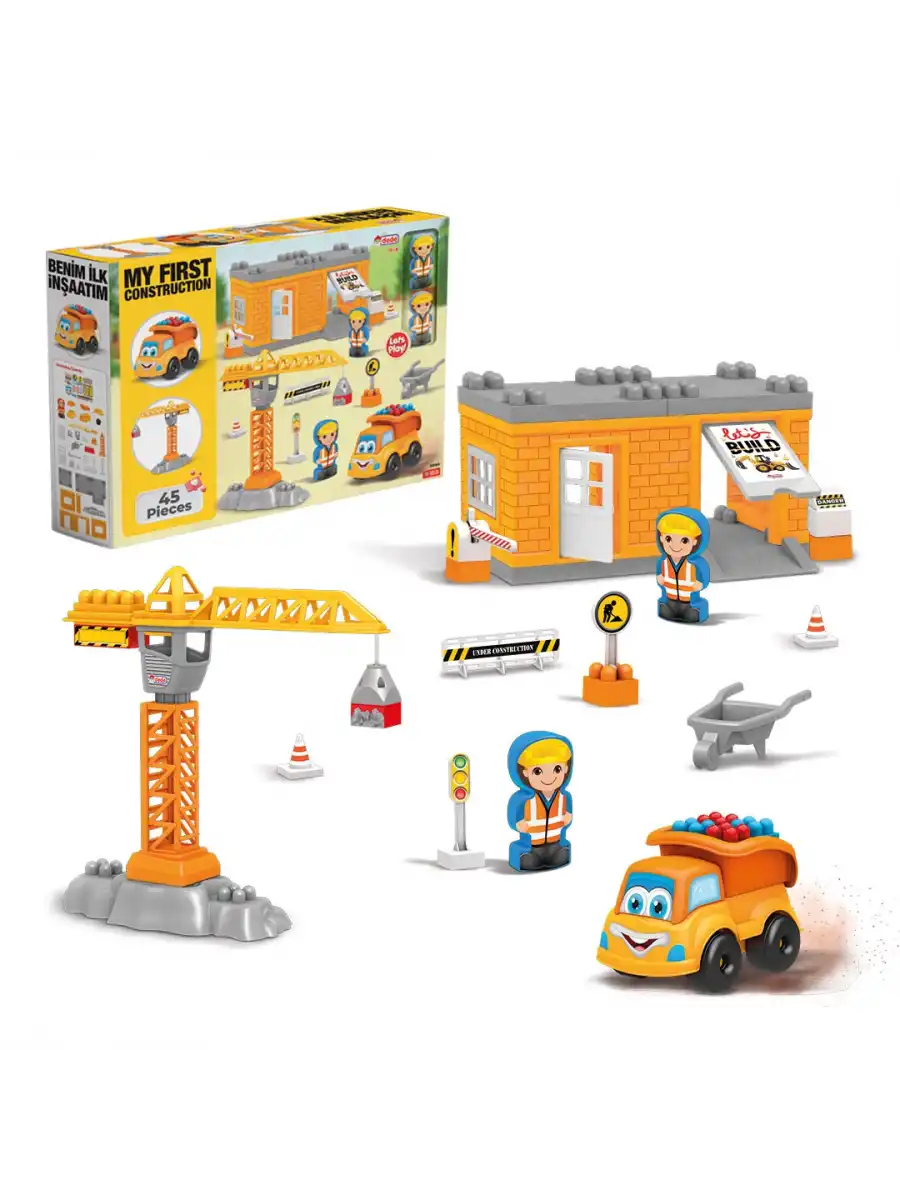 Benim İlk İnşaat Setim - Lego Oyuncağı - Lego Setleri - Bloklar - Lego Seti - Vinç Seti