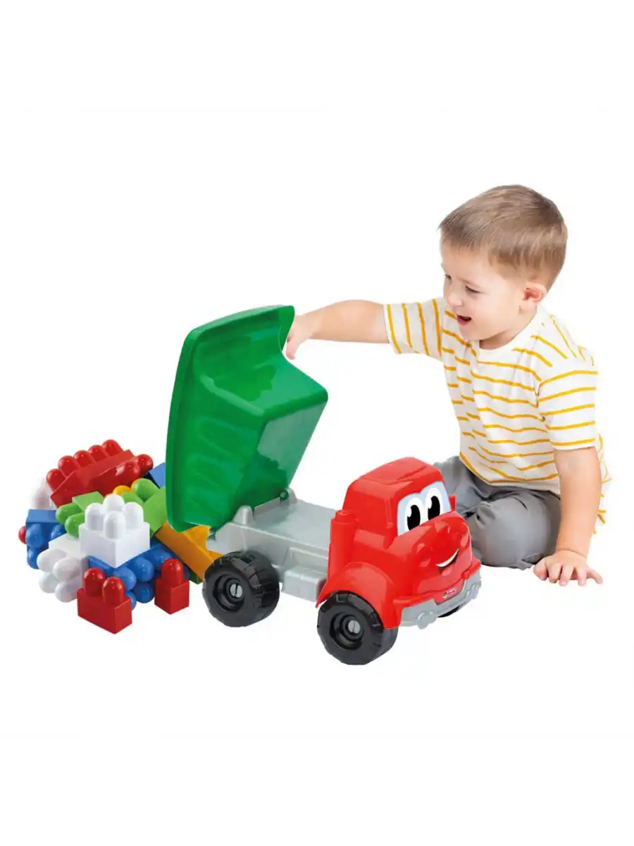 Bloklu Büyük Kamyon (30 Parça) - Oyuncak Kamyon - Plastik Kamyon - İş Makinesi