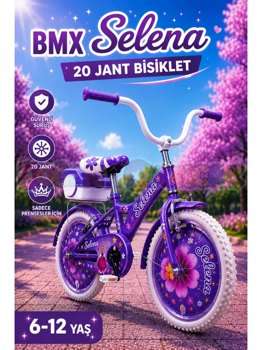 BMX Selena 20 Jant Bisiklet Mor - Legano 20 Jant Bisiklet Selena Mor Prenses Bisiklet