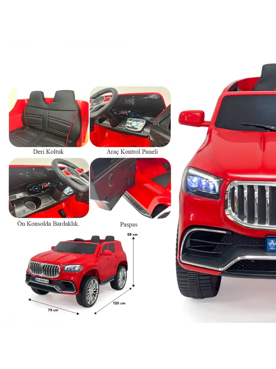 Bold GT Kırmızı Uzaktan Kumandalı 4X2 12 Volt Akülü Araba - RC BMW Akülü Araba BMW Akülü Araç