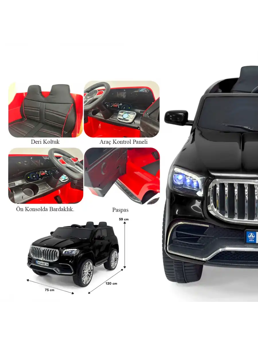 Bold GT Siyah Uzaktan Kumandalı 4X2 12 Volt Akülü Araba - RC BMW Akülü Araba BMW Akülü Araç