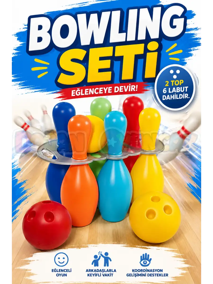 Bowling Seti - Spor Oyuncakları - Bovling Seti - Bovling Oyuncak - Bowling Yarışı