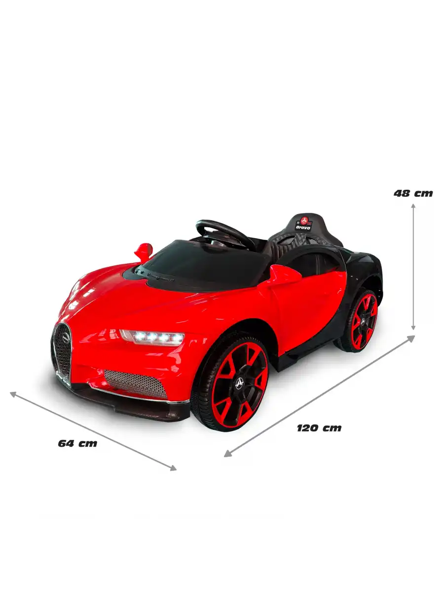 Bravo GT Kırmızı Uzaktan Kumandalı 4X2 12 Volt Akülü Araba - RC Bugatti Akülü Araba