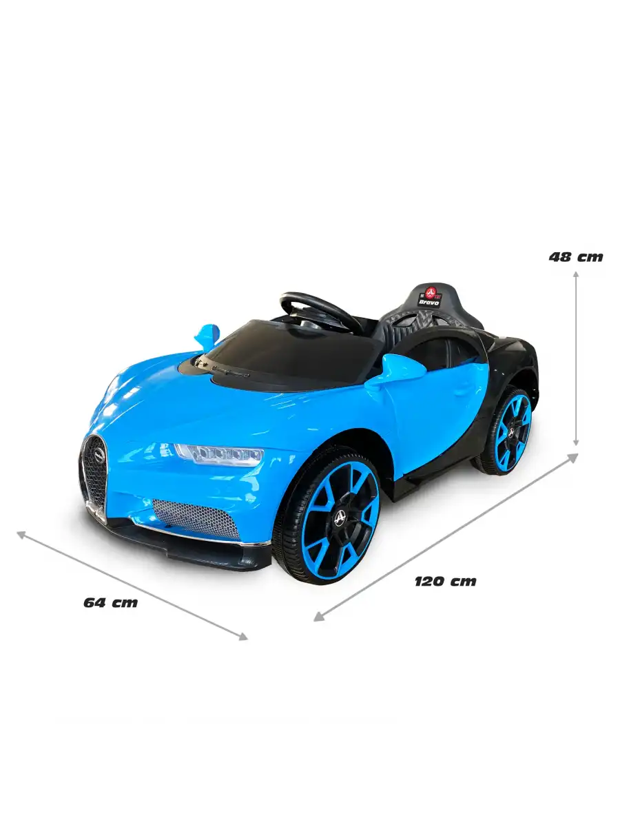 Bravo GT Mavi Uzaktan Kumandalı 4X2 12 Volt Akülü Araba - RC Bugatti Akülü Araba