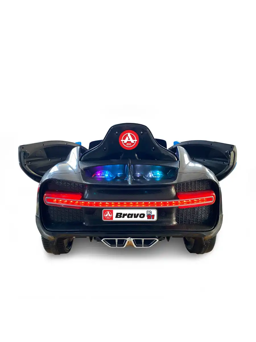 Bravo GT Siyah Uzaktan Kumandalı 4X2 12 Volt Akülü Araba - RC Bugatti Akülü Araba