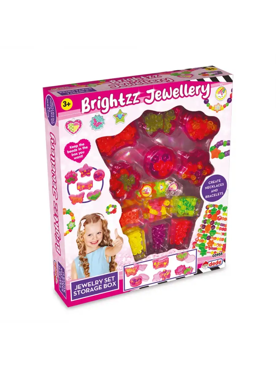 Brightzz Kutulu Takı Seti - Dede Takı Seti - Boncuk Kolye Seti - El İşi Oyuncak