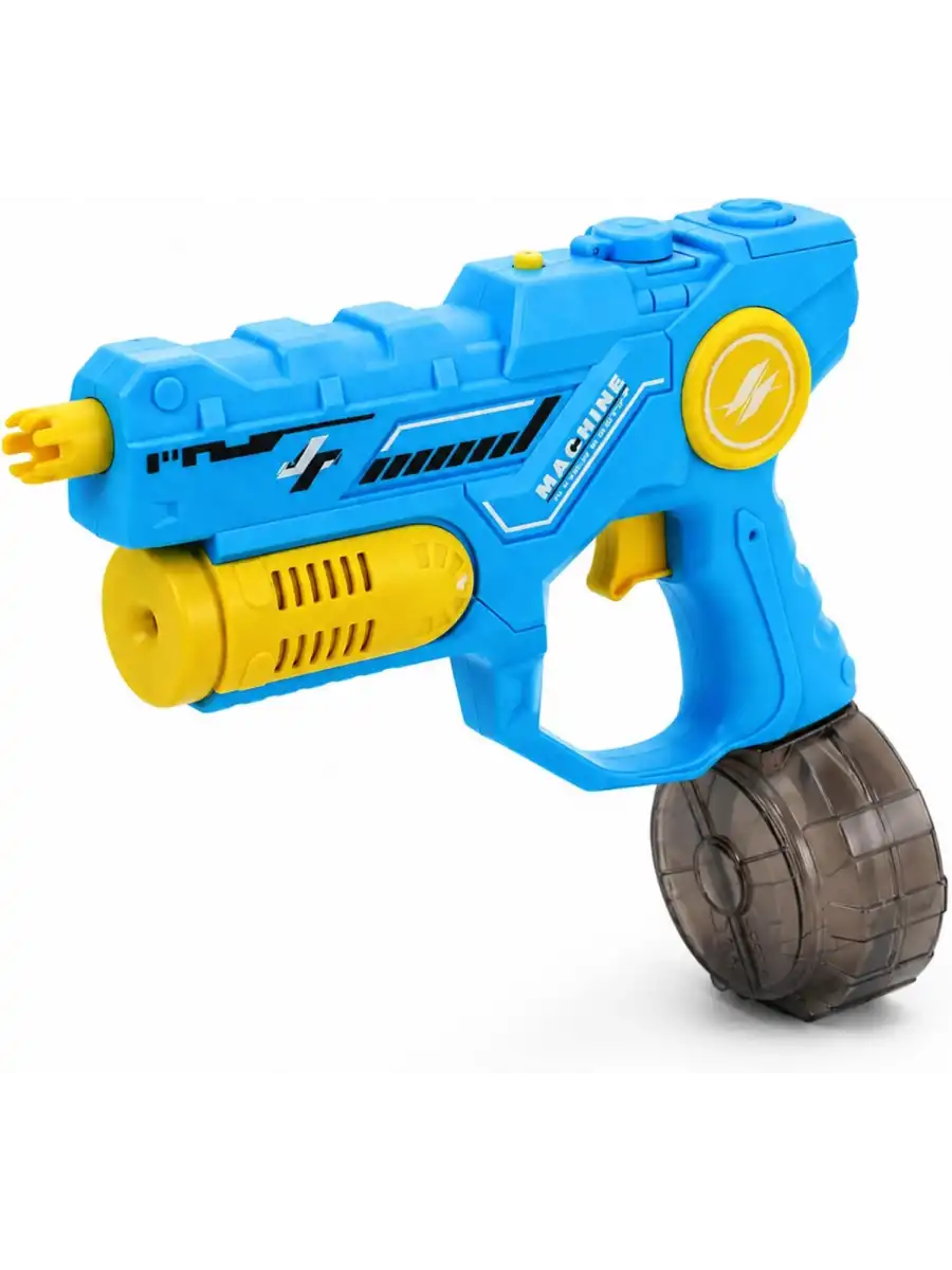 Şarjlı 2si 1 Arada Su Tabancası ve Baloncuk Tabancası Mavi - Elektirikli Water Gun Köpük Tabancası