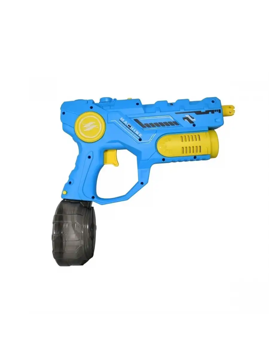 Şarjlı 2si 1 Arada Su Tabancası ve Baloncuk Tabancası Mavi - Elektirikli Water Gun Köpük Tabancası