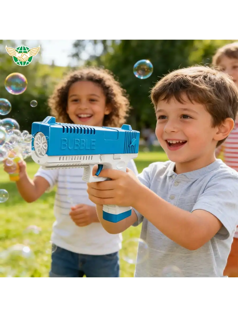 Bubble Game Baloncuk Tabancası Mavi – Her Sıkışta Mutluluk! Baloncuk Silahı Köpük Tabancası