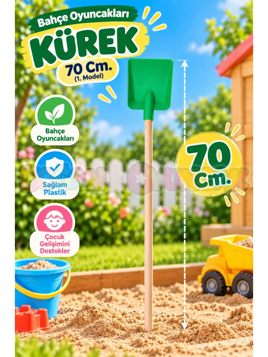 Büyük Bahçe Oyuncakları - Kürek 70 Cm. (1. Model)
