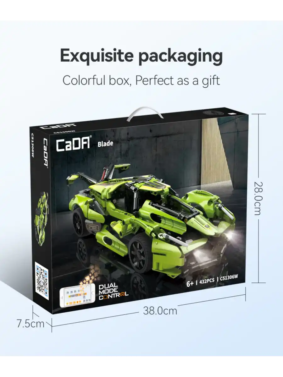 CADA Kumandalı Blade Sports Motorlu Araba Lego - Lego Setleri - CADA Mini Lego - Araba CADA Lego RC Araba