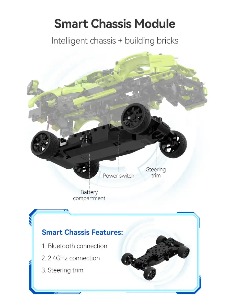 CADA Kumandalı Blade Sports Motorlu Araba Lego - Lego Setleri - CADA Mini Lego - Araba CADA Lego RC Araba