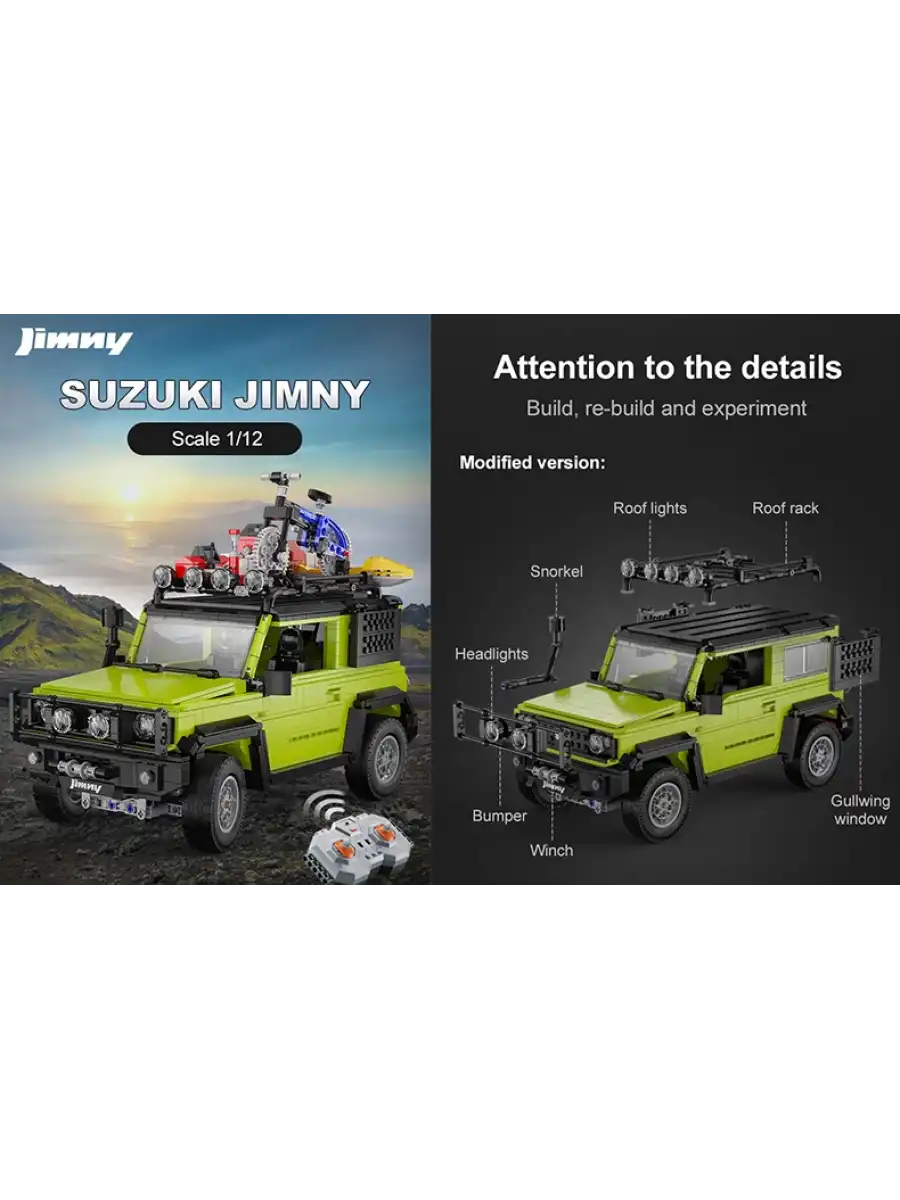 CADA Suzuki Jimny Araba Lego - Lego Setleri - CADA Mini Lego - Suzuki Jimny Araba Yarış Arabası