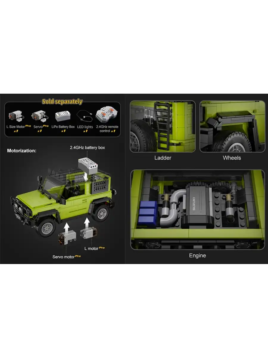 CADA Suzuki Jimny Araba Lego - Lego Setleri - CADA Mini Lego - Suzuki Jimny Araba Yarış Arabası