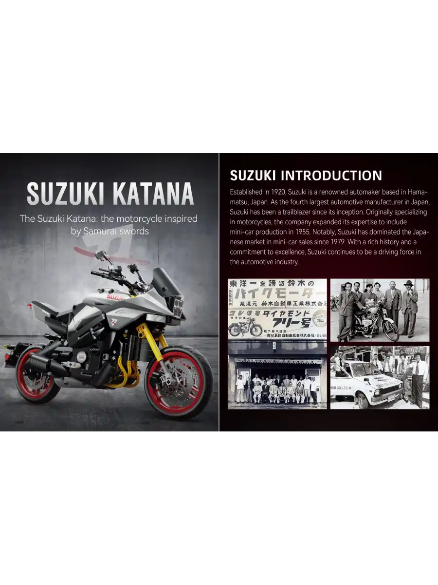 CADA Suzuki Katana 2022 Motosiklet Lego - Lego Setleri - CADA Mini Lego - Motorsiklet CADA Lego