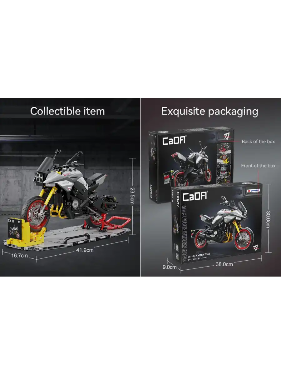 CADA Suzuki Katana 2022 Motosiklet Lego - Lego Setleri - CADA Mini Lego - Motorsiklet CADA Lego