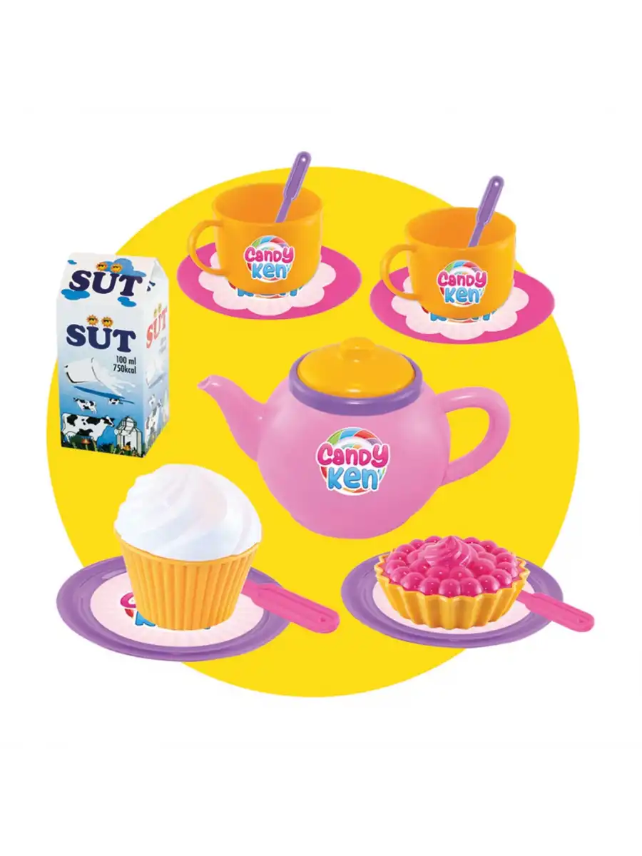 Candy & Ken Çay Servis Arabası - Mutfak Setleri - Ev Oyuncak Setleri