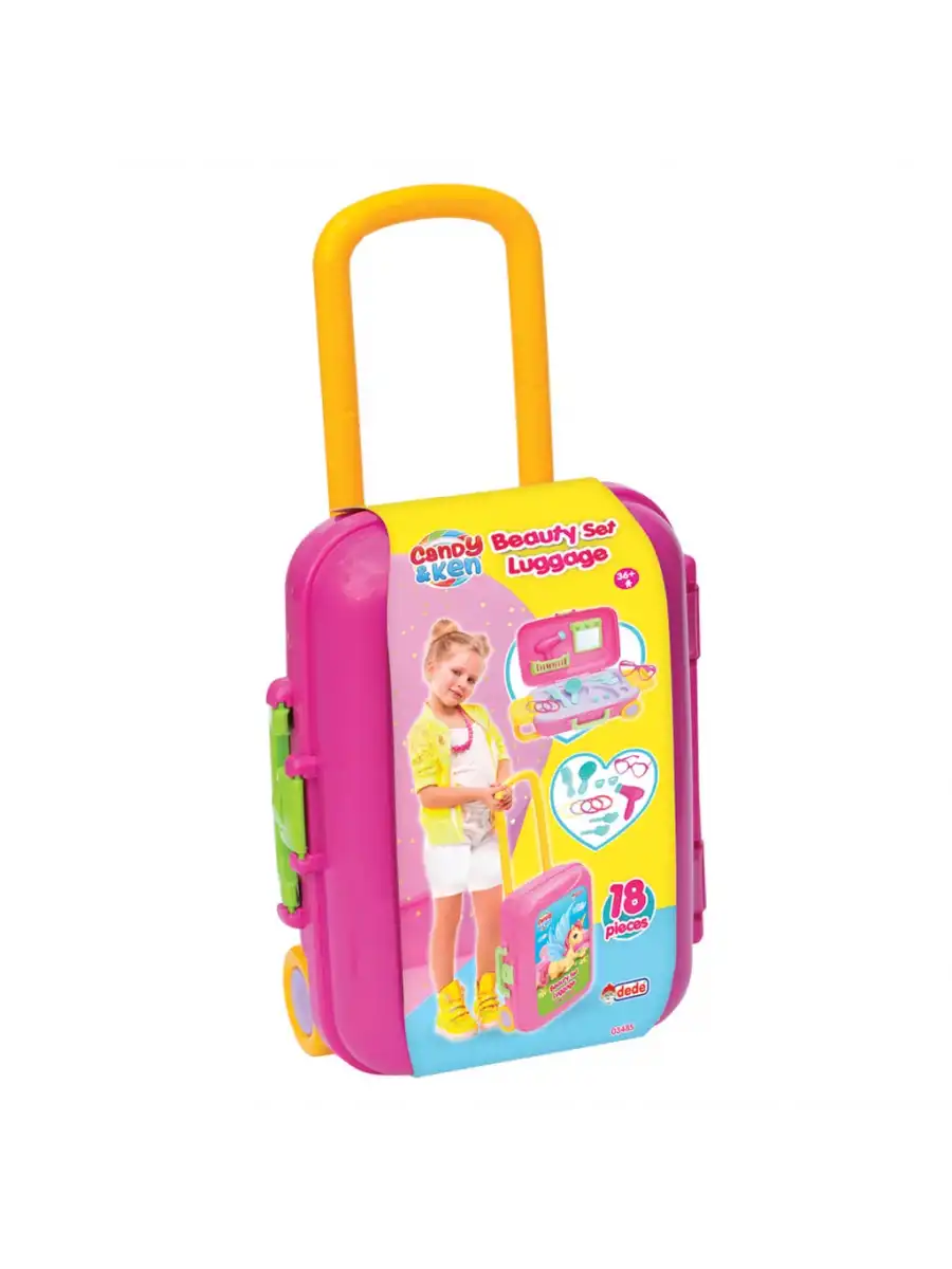 Candy & Ken Güzellik Set Bavulum - Güzellik Setleri - Kuaför Oyuncak Seti - Makyaj Seti