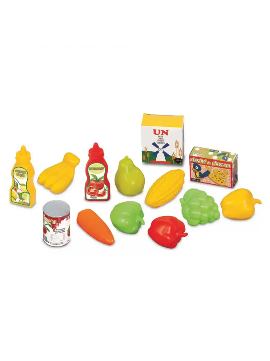Candy & Ken Küçük Market Sepeti - Mutfak Setleri - Meyve Seti - Sebze Seti