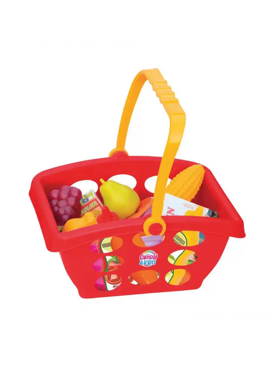 Candy & Ken Küçük Market Sepeti - Mutfak Setleri - Meyve Seti - Sebze Seti