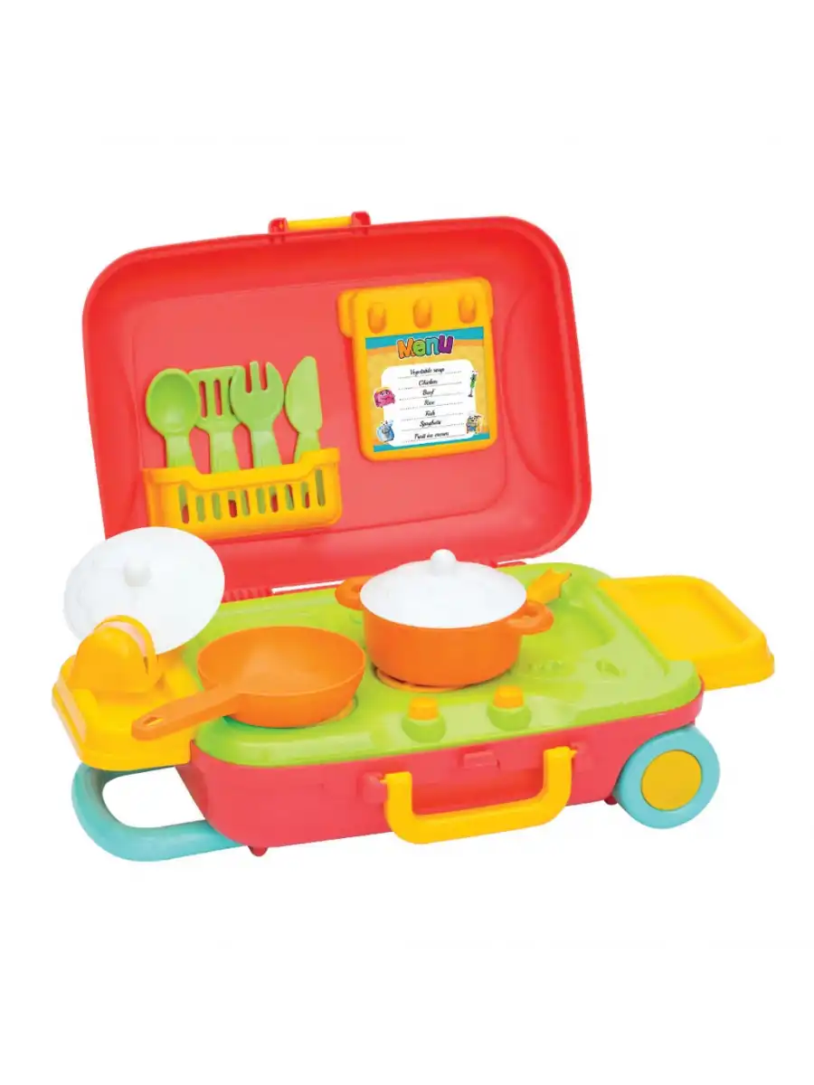 Candy & Ken Mutfak Set Bavulum - Mutfak Setleri - Ev Oyuncak Setleri - Bulaşık Seti