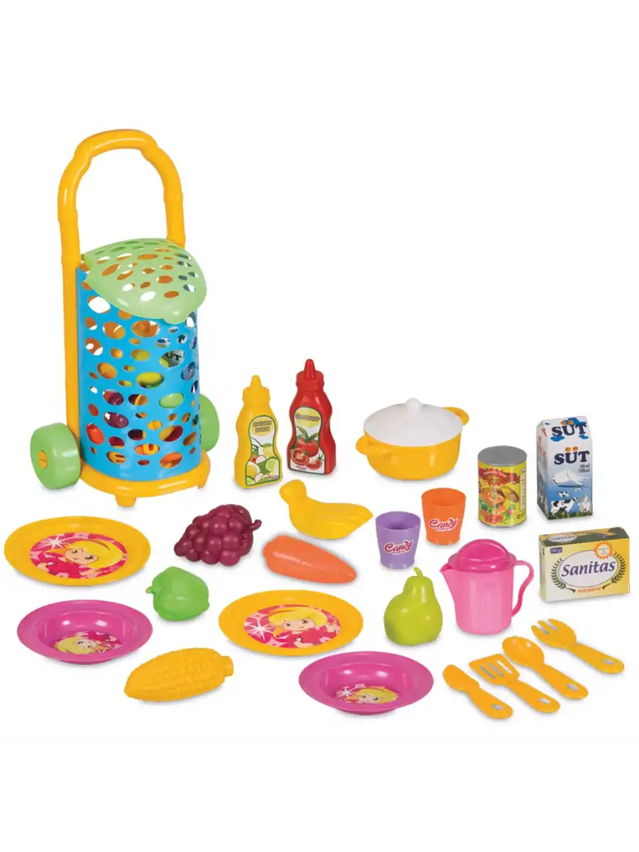Candy & Ken Pazar Arabası - Mutfak Setleri - Ev Oyuncak Setleri