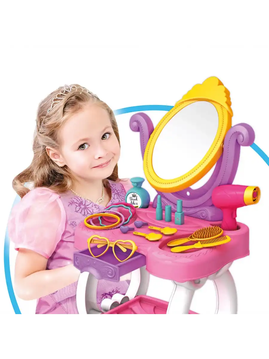 Candy & Ken Prenses Güzellik Masası - Güzellik Setleri - Kuaför Oyuncak Seti - Makyaj Seti