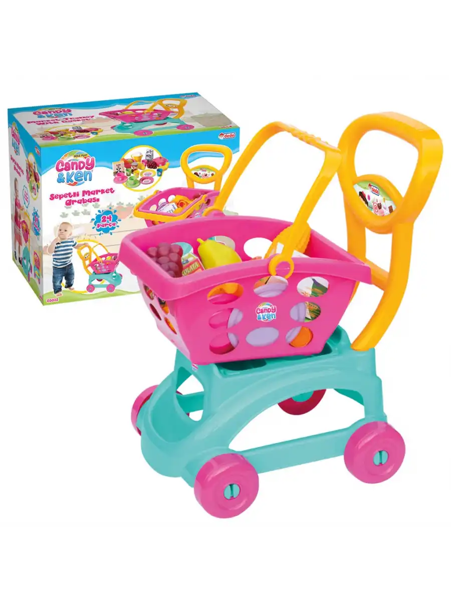 Candy & Ken Sepetli Market Arabası - Mutfak Setleri - Ev Oyuncak Setleri