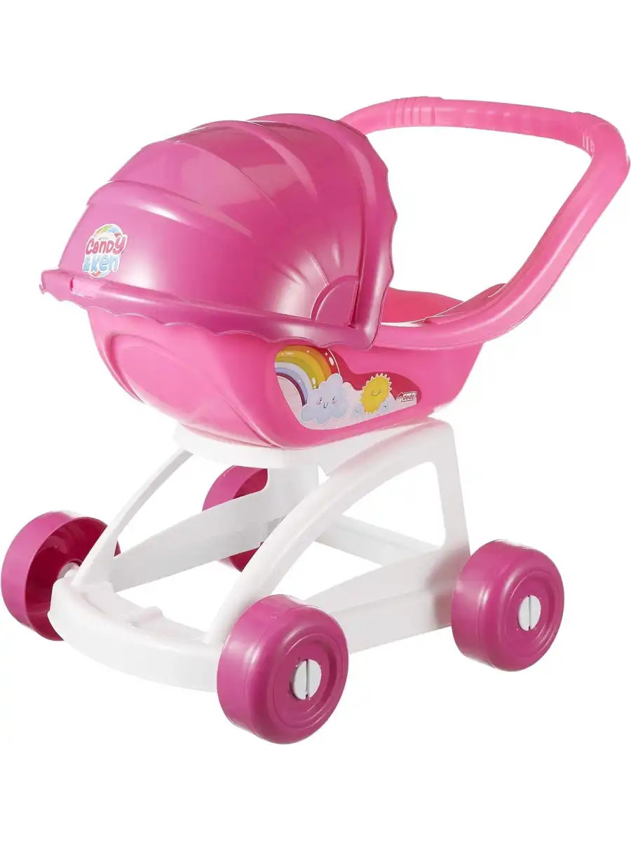 Candy & Ken Tenteli Bebek Arabası - Ev Eşyaları Seti - Ev Oyuncakları Seti - Puset Araba