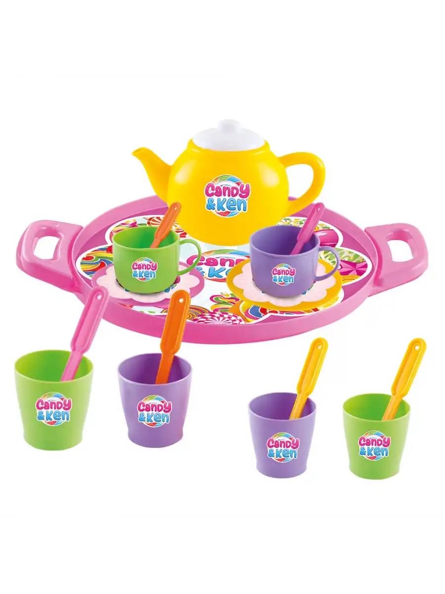 Candy & Ken Tepsili Çay Seti - Mutfak Setleri - Ev Oyuncak Setleri