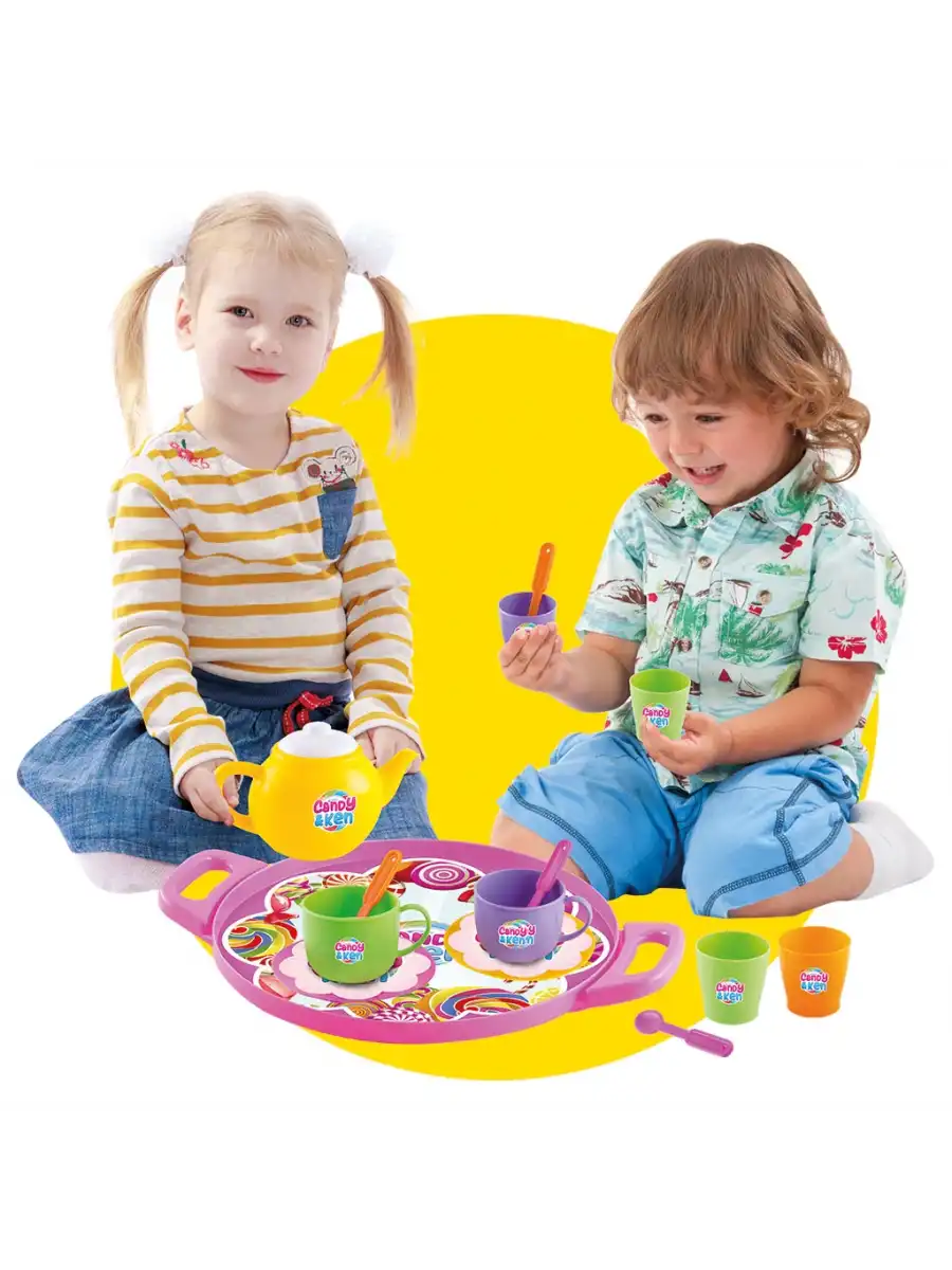 Candy & Ken Tepsili Çay Seti - Mutfak Setleri - Ev Oyuncak Setleri