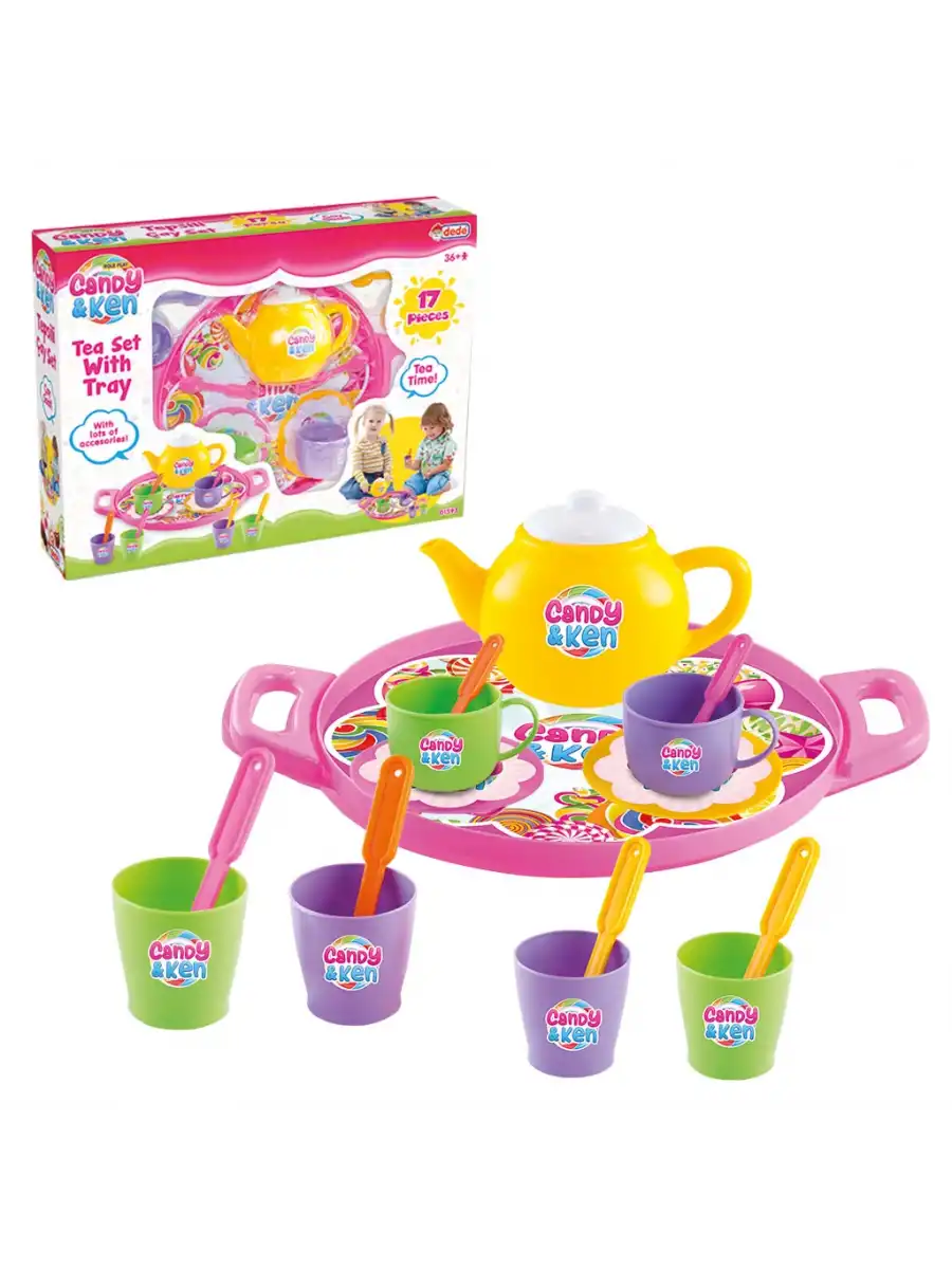 Candy & Ken Tepsili Çay Seti - Mutfak Setleri - Ev Oyuncak Setleri
