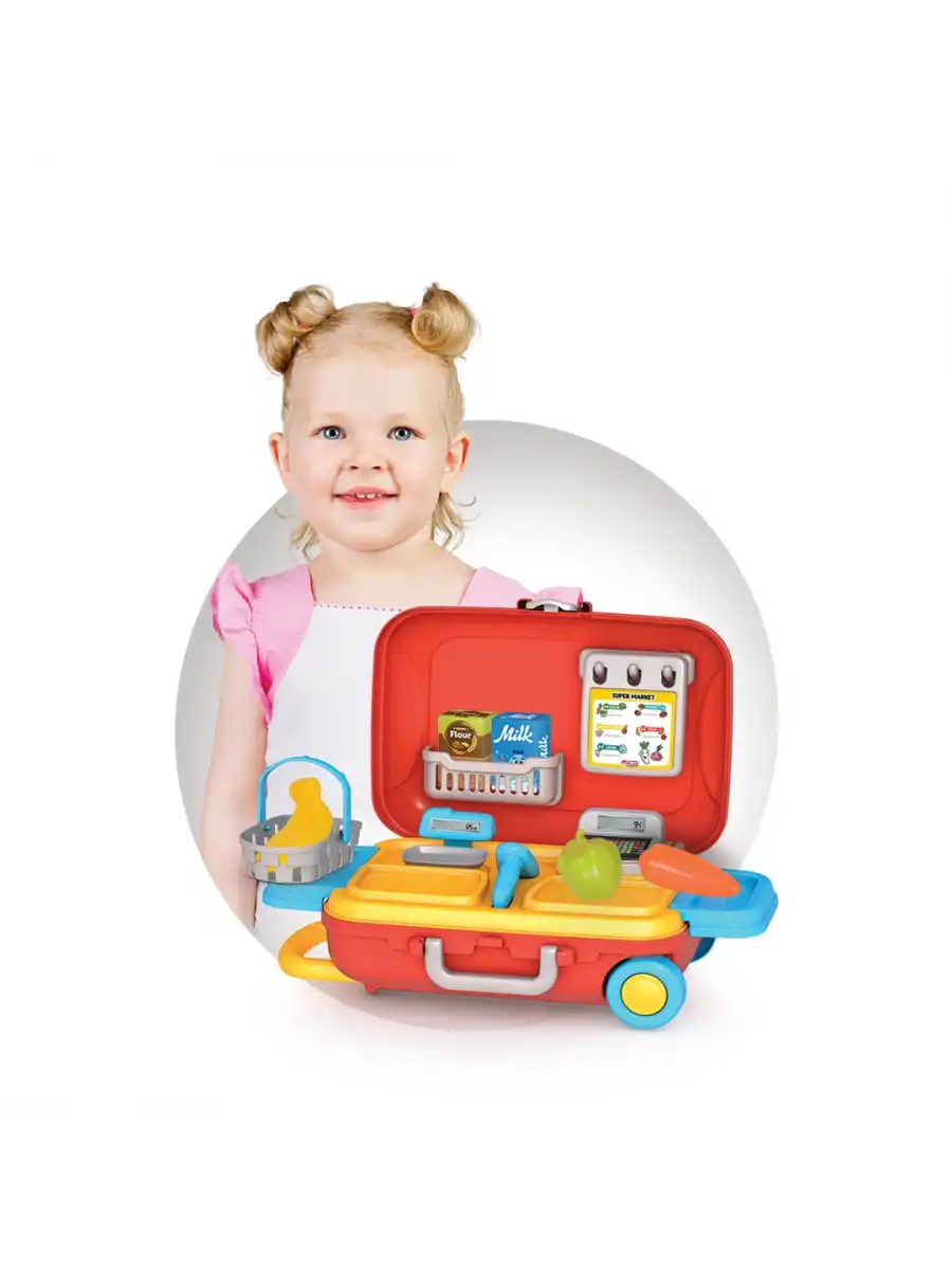Candy & Ken Market Set Bavulum - Kasiyer Oyuncakları - Market Setleri - Evcilik Oyuncakları - Mutfak Seti