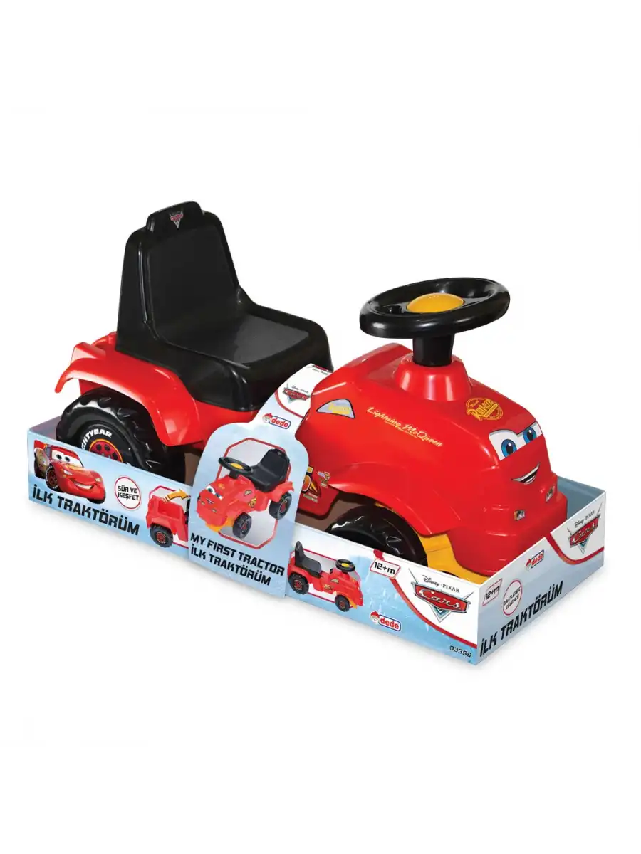 Cars İlk Traktörüm - Binmeli Araba - Çocuk Arabası - İlk Adım Arabası