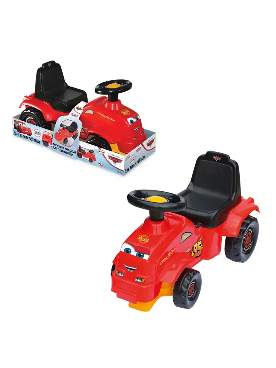 Cars İlk Traktörüm - Binmeli Araba - Çocuk Arabası - İlk Adım Arabası