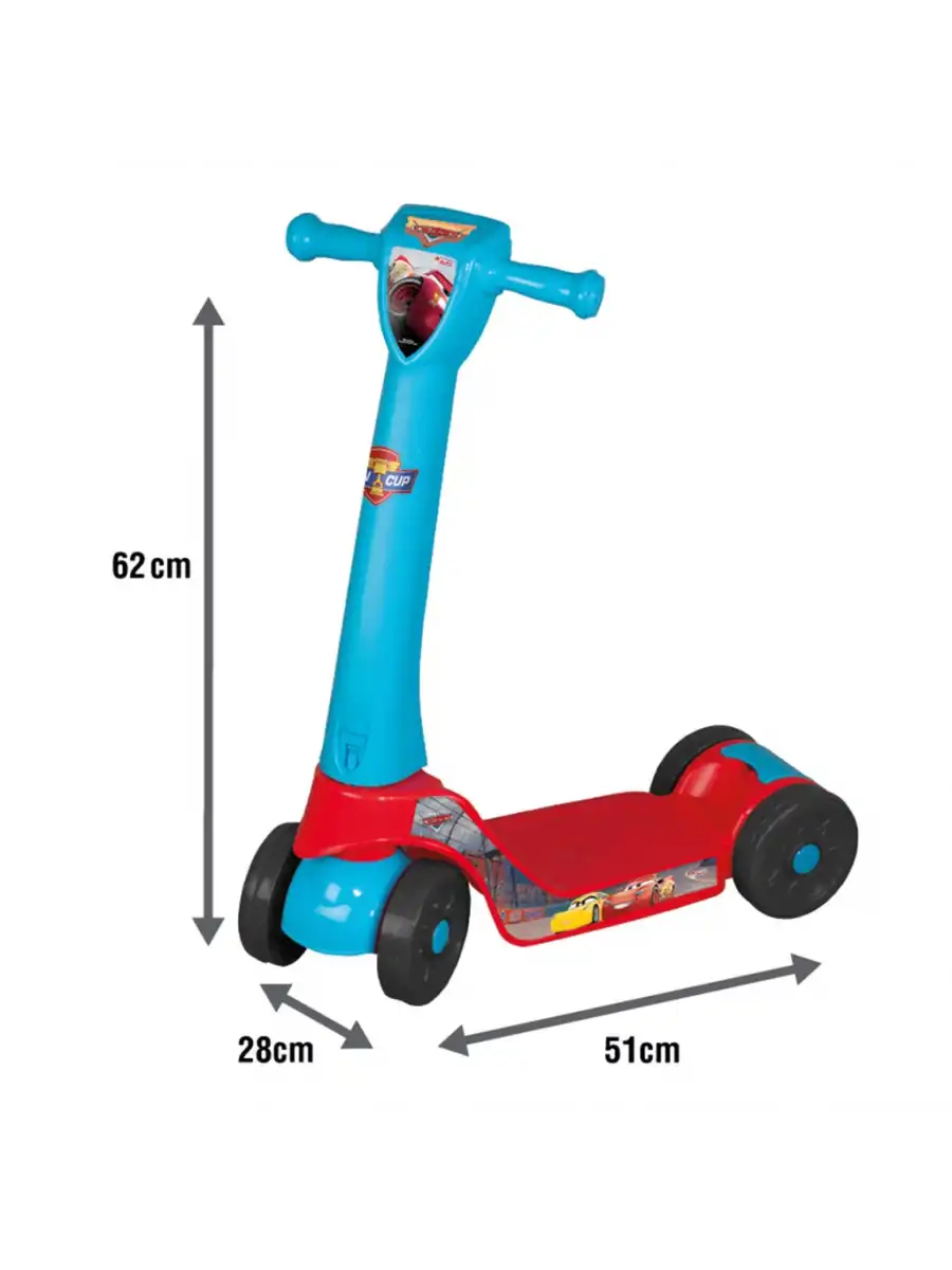 Cars Scooter - Plastik Scooter - 4 Tekerli Scooter - Bingit - Kaykay