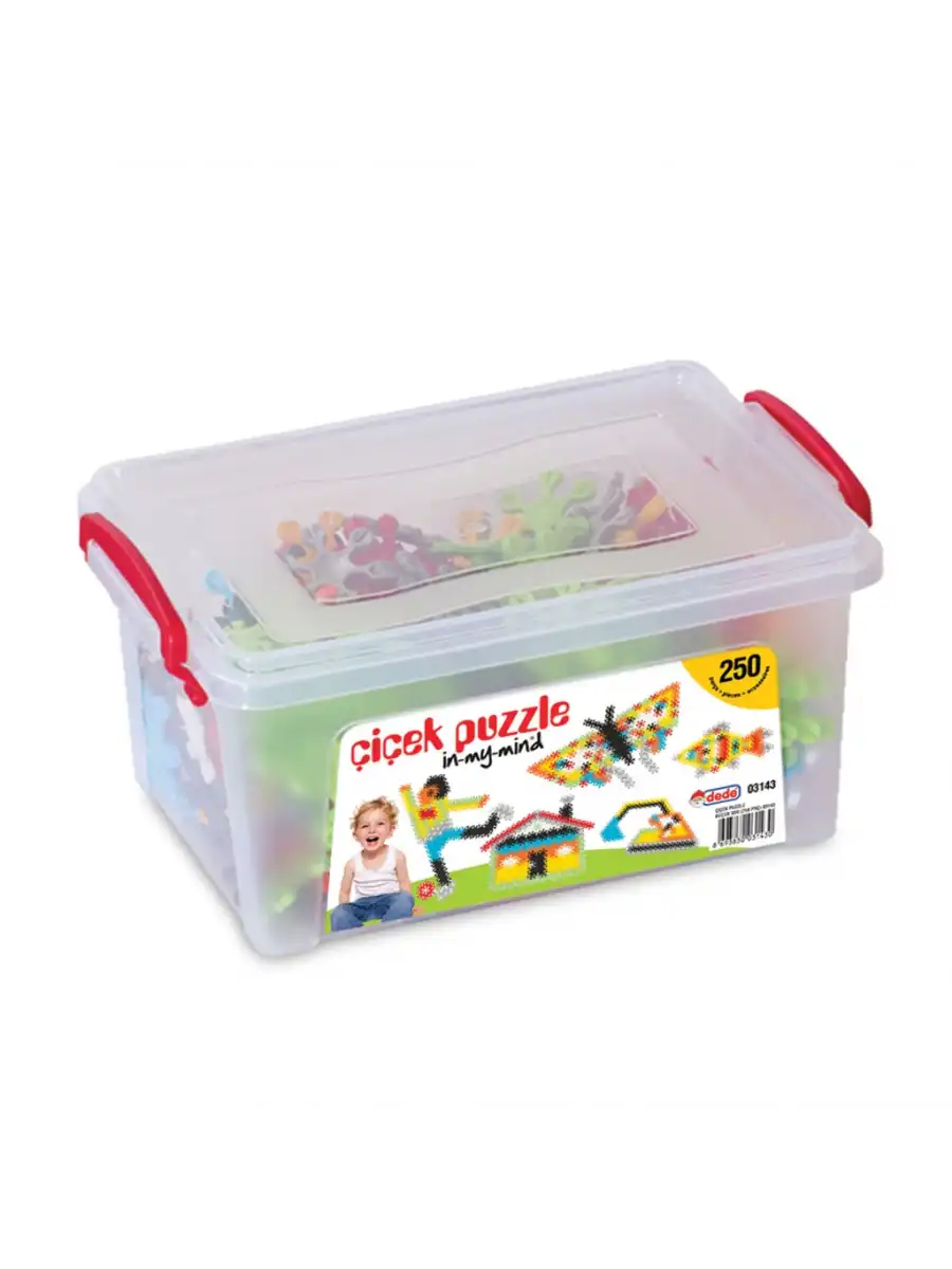 Çiçek Puzzle Lego (250 Parça) - Yıldız Puzzle - Çiçek Bloklar - Çiçek Legolar Oyuncak