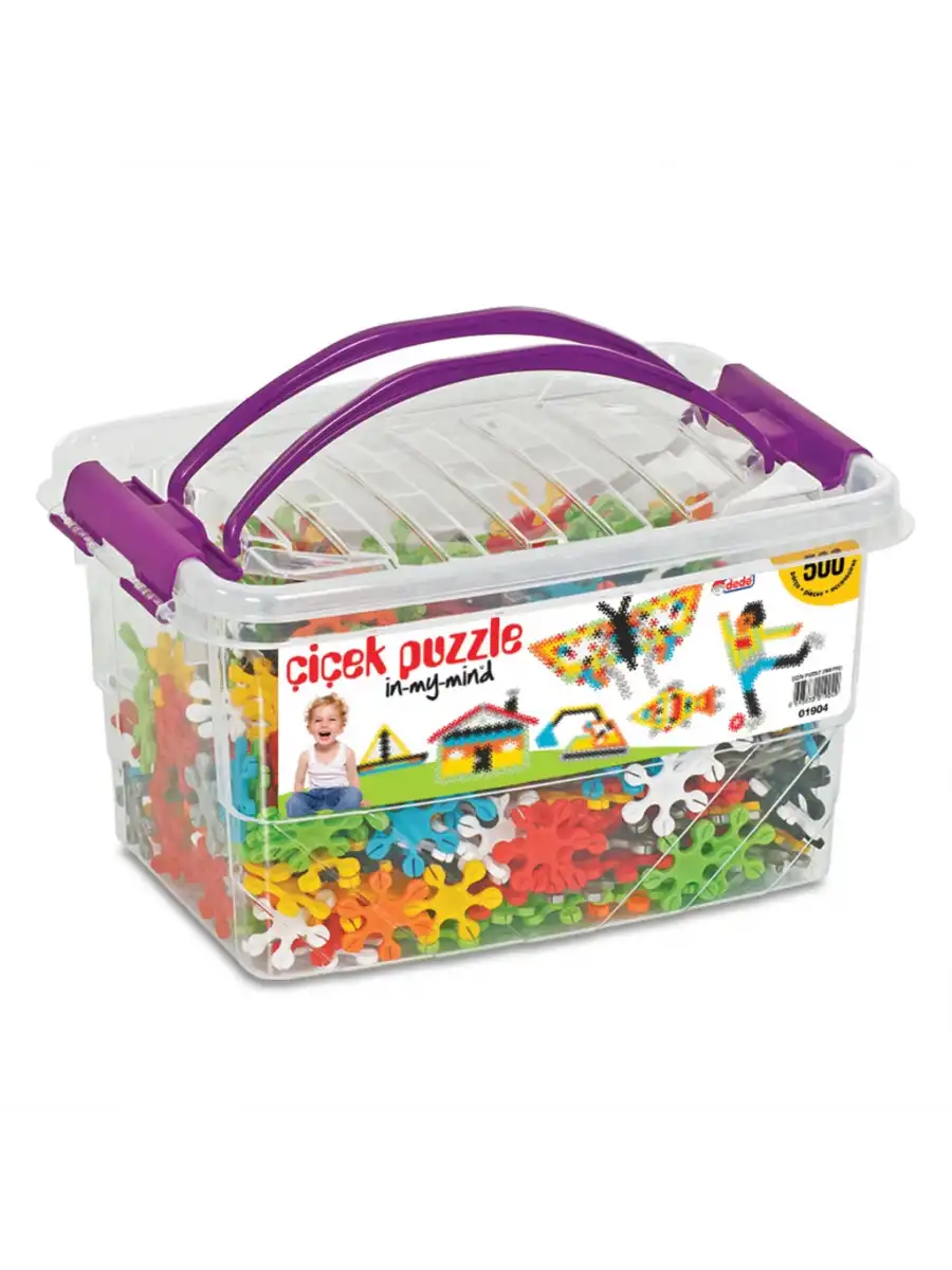 Çiçek Puzzle Lego (500 Parça) - Yıldız Puzzle - Çiçek Bloklar - Çiçek Legolar Oyuncak